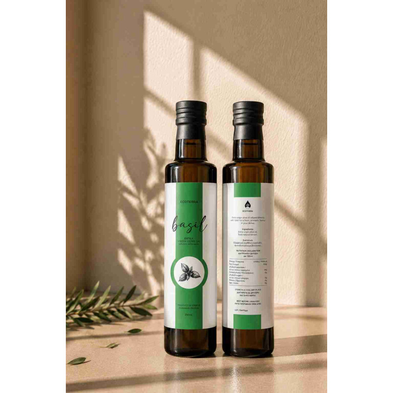 ECOTERRA Aromatic Extra Virgin Olive Oil Basil 250ml