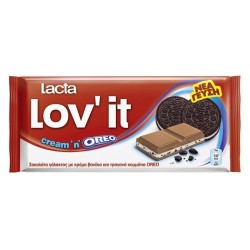 Lacta Milk Chocolate with Cream and Oreo Cookies 105g