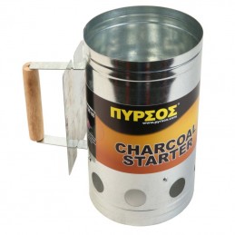 PYRSOS Charcoal Starter Chimney Fougaro for Cypriot BBQ Grill Foukou