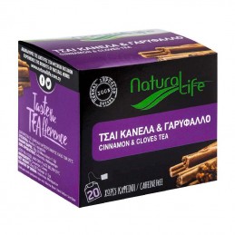 Natural Life Cinnamon & Cloves Kanela & Garyfallo Herbal Infusion Tea 20 teabags x 1.3g