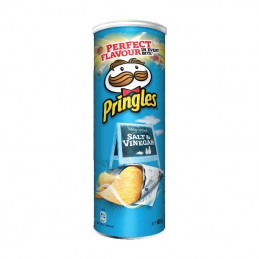 Pringles Salt & Vinegar Flavour Savoury Crisps Chips Snack 165g