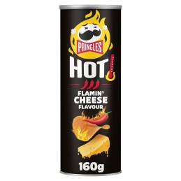 Pringles Hot Flamin Cheese Flavour Crisps Chips Snack 160g