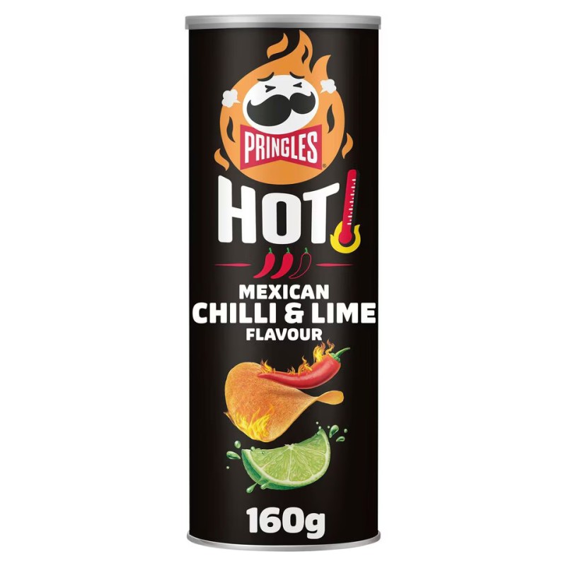 Pringles Hot Mexican Chilli & Lime Flavour Crisps Chips Snack 160g