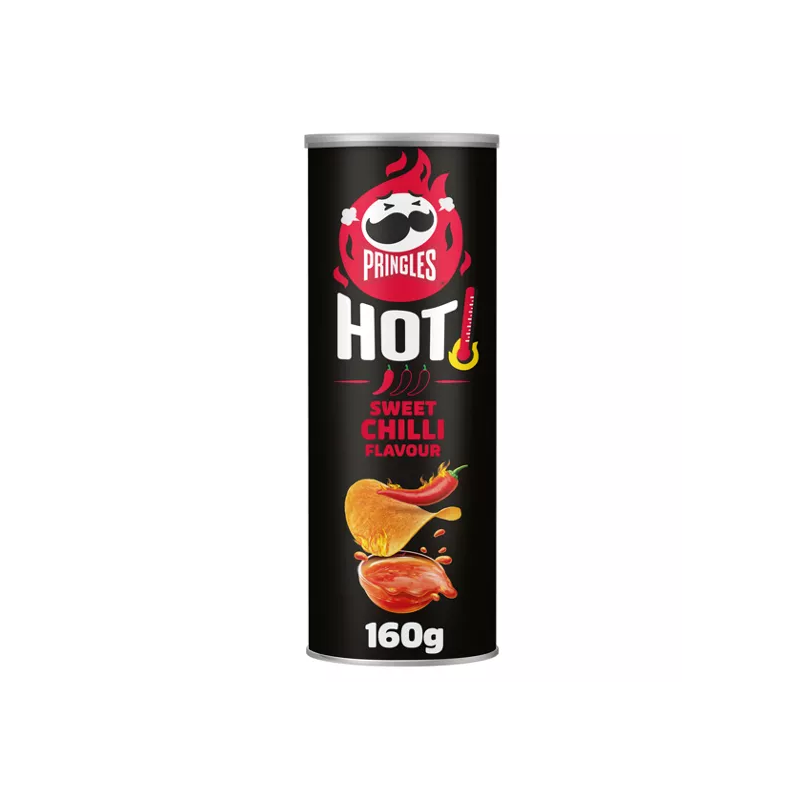 Pringles Hot Sweet Chilli Flavour Crisps Chips Snack 160g