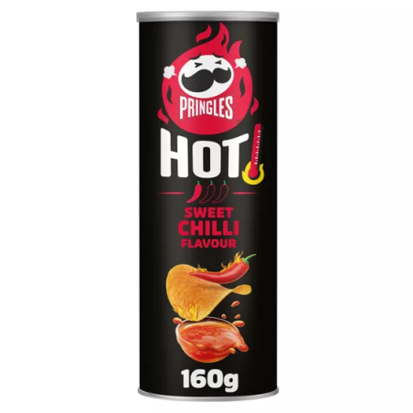 Pringles Hot Sweet Chilli Flavour Crisps Chips Snack 160g