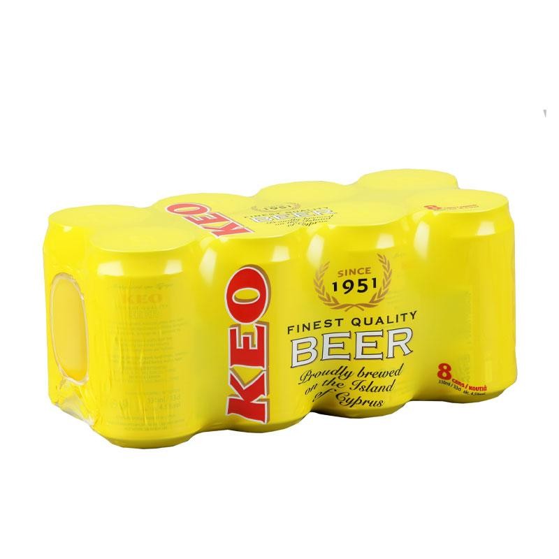 KEO Beer Tins Cans 8 x 330ml