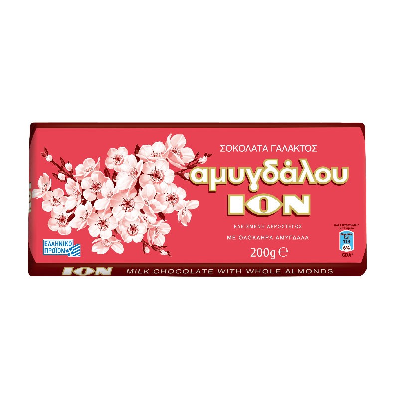 ION Milk Chocolate Amigdalou with Almonds 200g