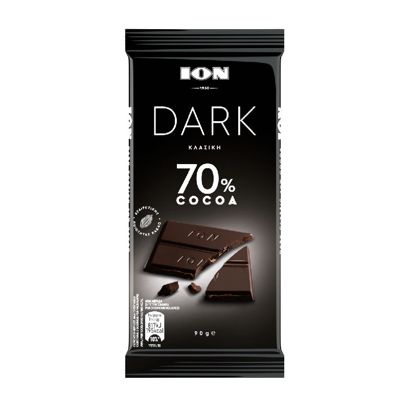 ION Dark Chocolate 70% Cocoa 90g