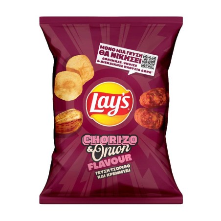 Lays Chorizo & Onion Flavoured Potato Chips Crisps 95g