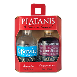 Platanis Zivania 50ml and Commandaria 50ml Gift Box