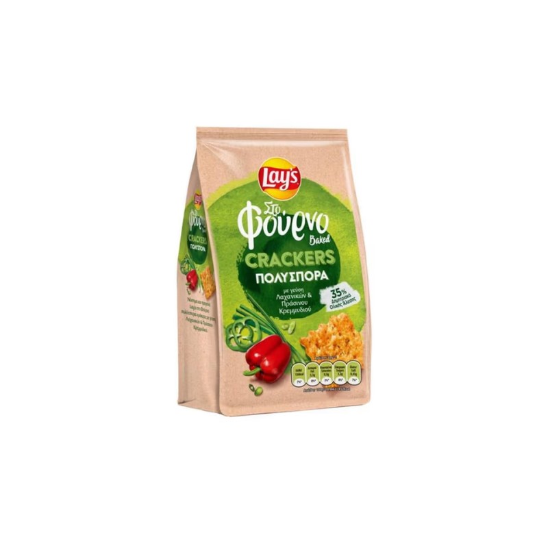 Lays Vegetable and Spring Onion Multigrain Crackers 80g