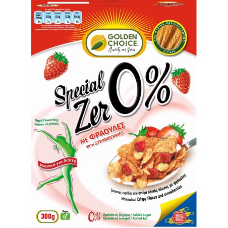 Golden Choice Special Zero Cereals with Strawberries 300g