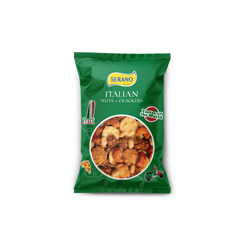 Serano Italian Mix Roasted Nuts and Crackers 175g