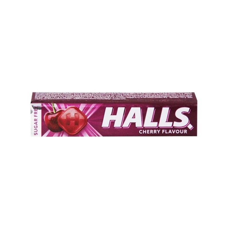 Halls Sugar Free Cough Relief Drops Sweets Cherry 32g