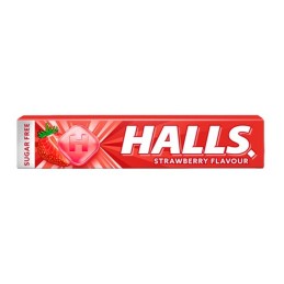 Halls Sugar Free Cough Relief Drops Sweets Strawberry 32g