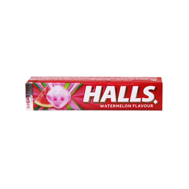 Halls Sugar Free Cough Relief Drops Sweets Watermelon 32g